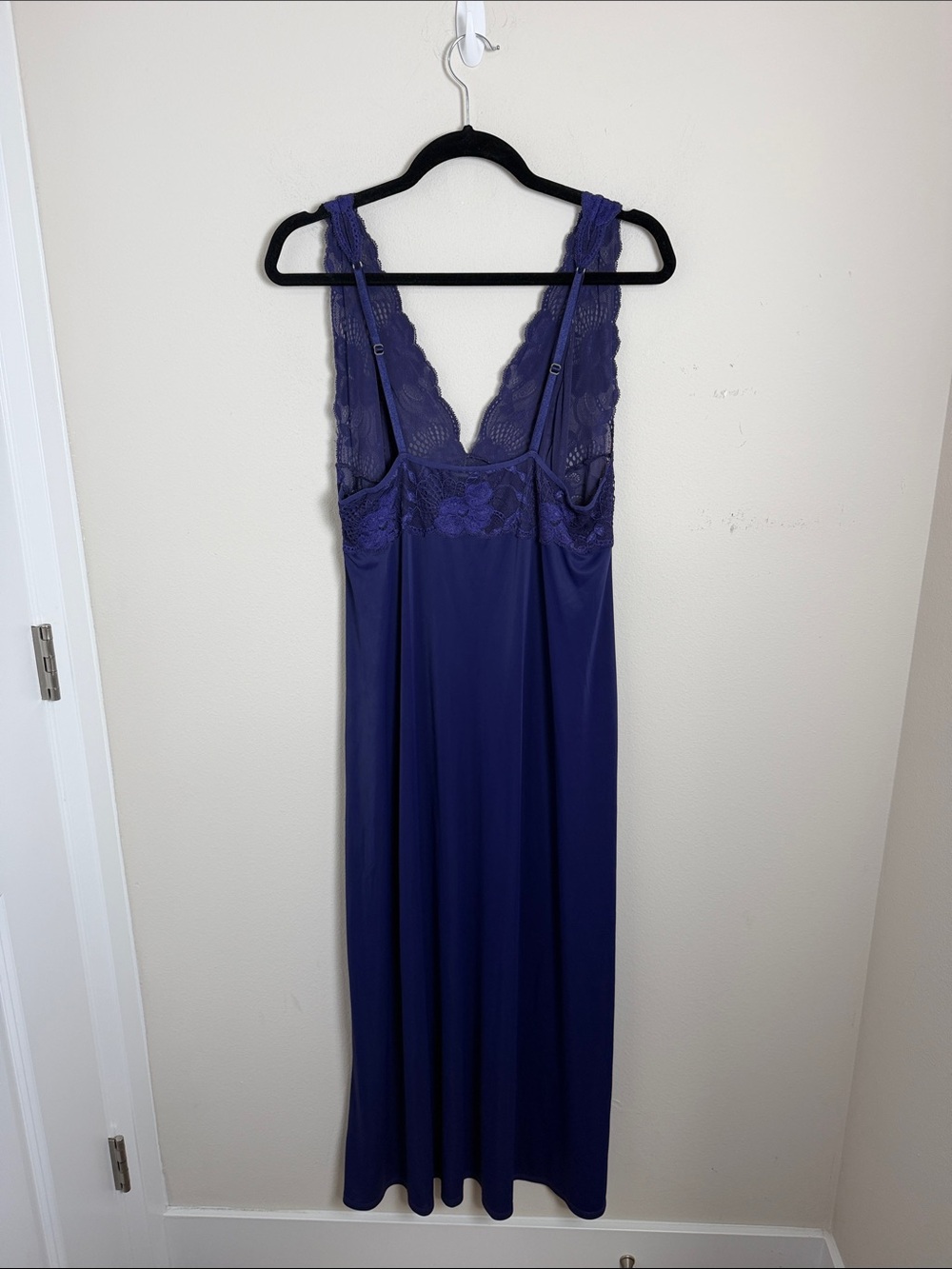 Natori Purple Lace Maxi Nightgown Size Large Evening Loungewear - Picture 5 of 5